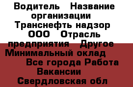 Водитель › Название организации ­ Транснефть надзор, ООО › Отрасль предприятия ­ Другое › Минимальный оклад ­ 25 000 - Все города Работа » Вакансии   . Свердловская обл.,Алапаевск г.